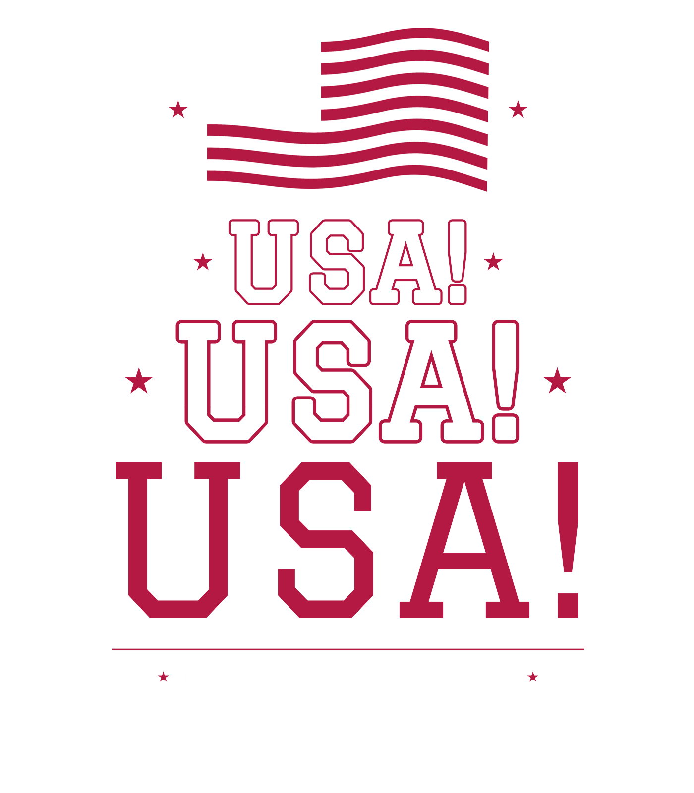 USA! USA! USA! Toddler Tee in Navy
