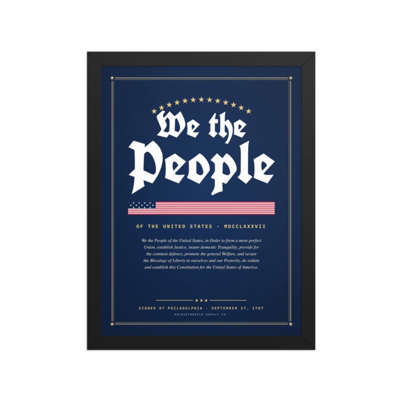 We the People Framed Print in Black