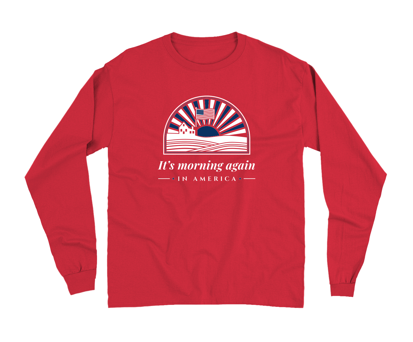 Morning in America Garment-Dyed Long Sleeve in Red