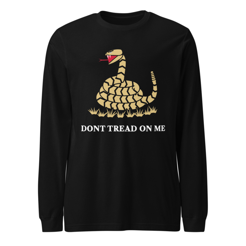 Don’t Tread on Me Long Sleeve Tee in Black