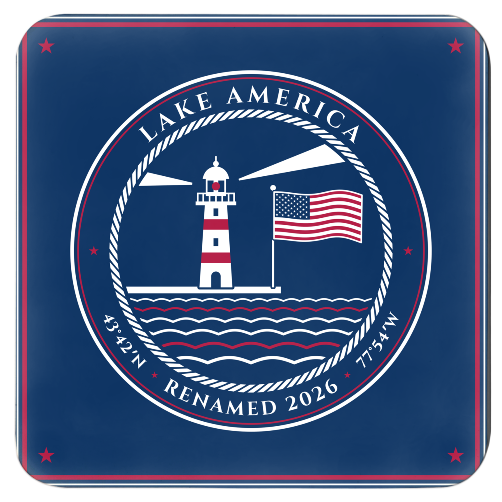 Lake America Cork Coaster Set