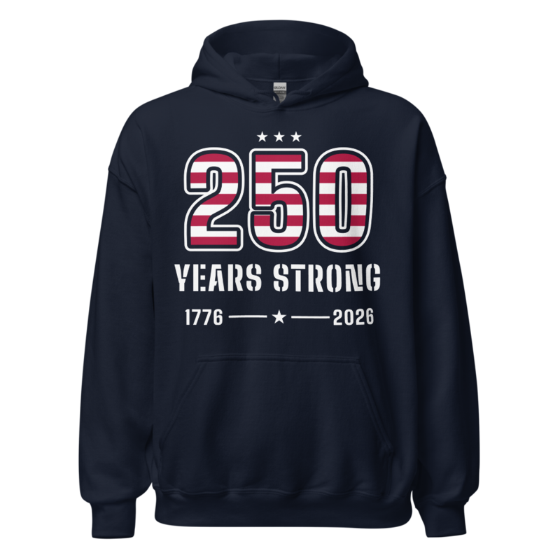 250 Years Strong Hoodie in Navy