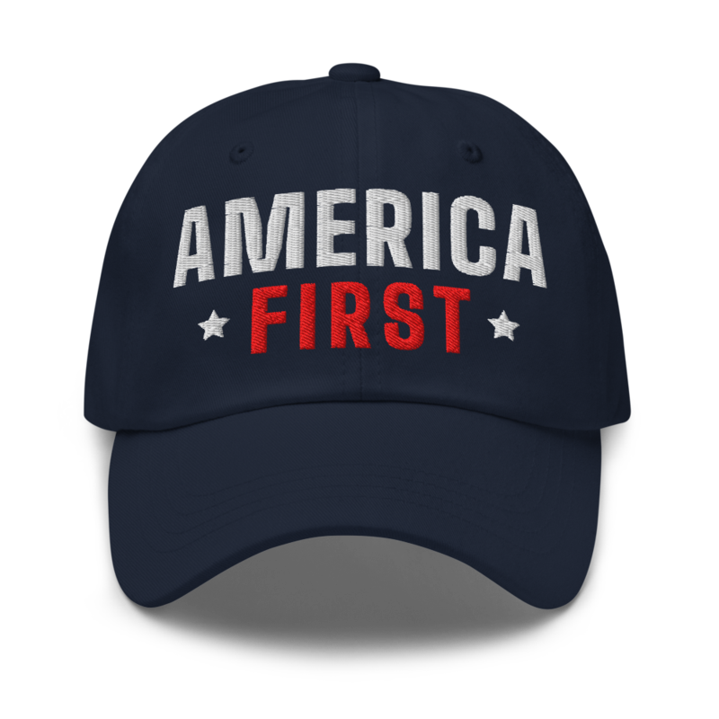 America First Dad Hat in Navy
