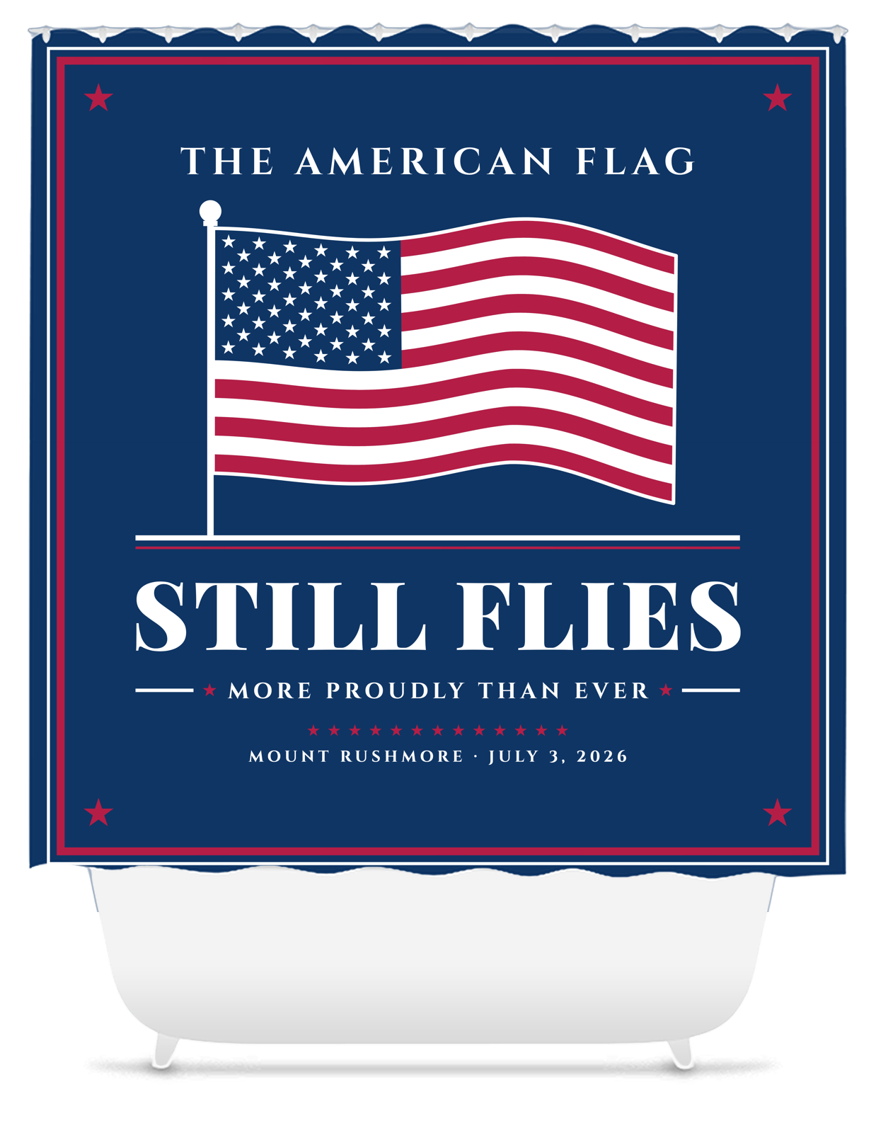The American Flag Still Flies Shower Curtain