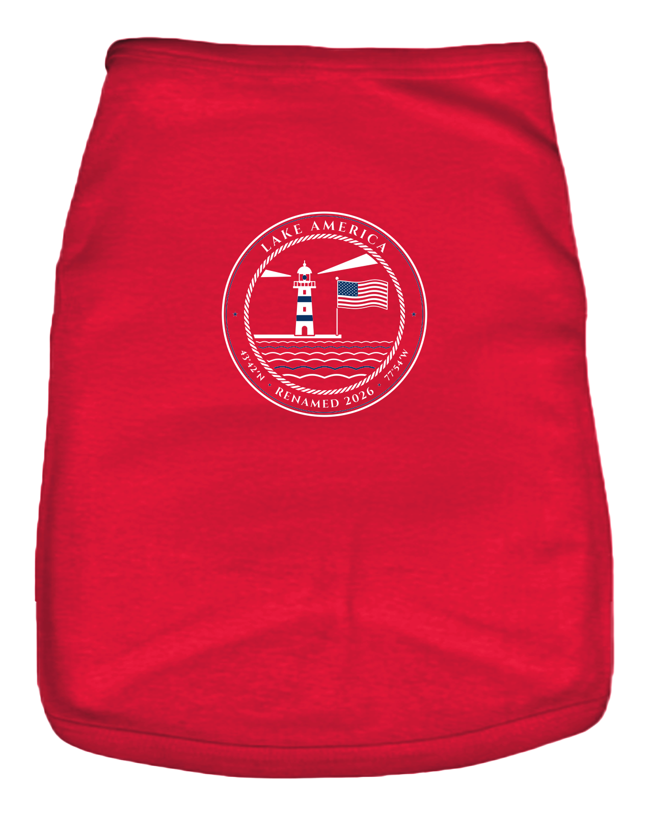 Lake America Small Dog Tank in Red