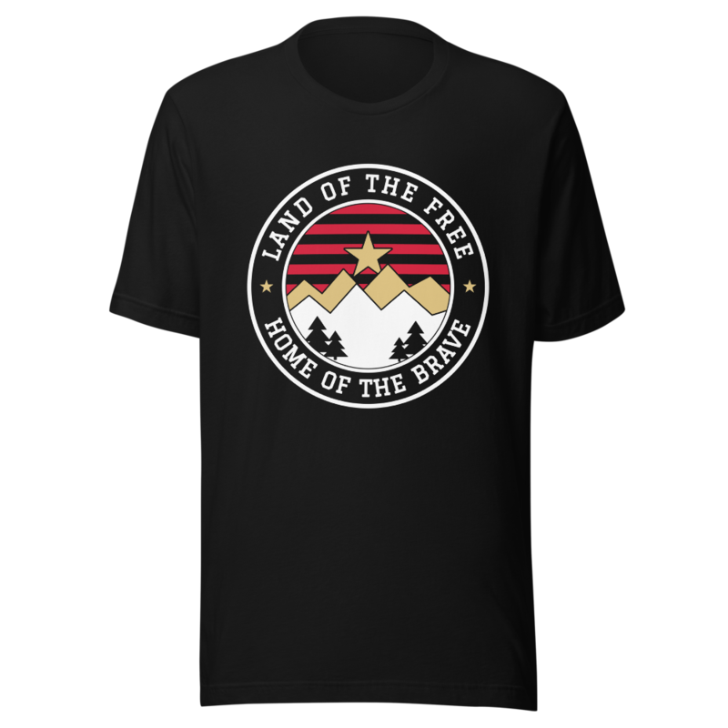 Land of the Free Tee in Black