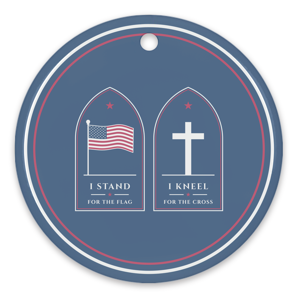 Stand for the Flag Porcelain Ornament