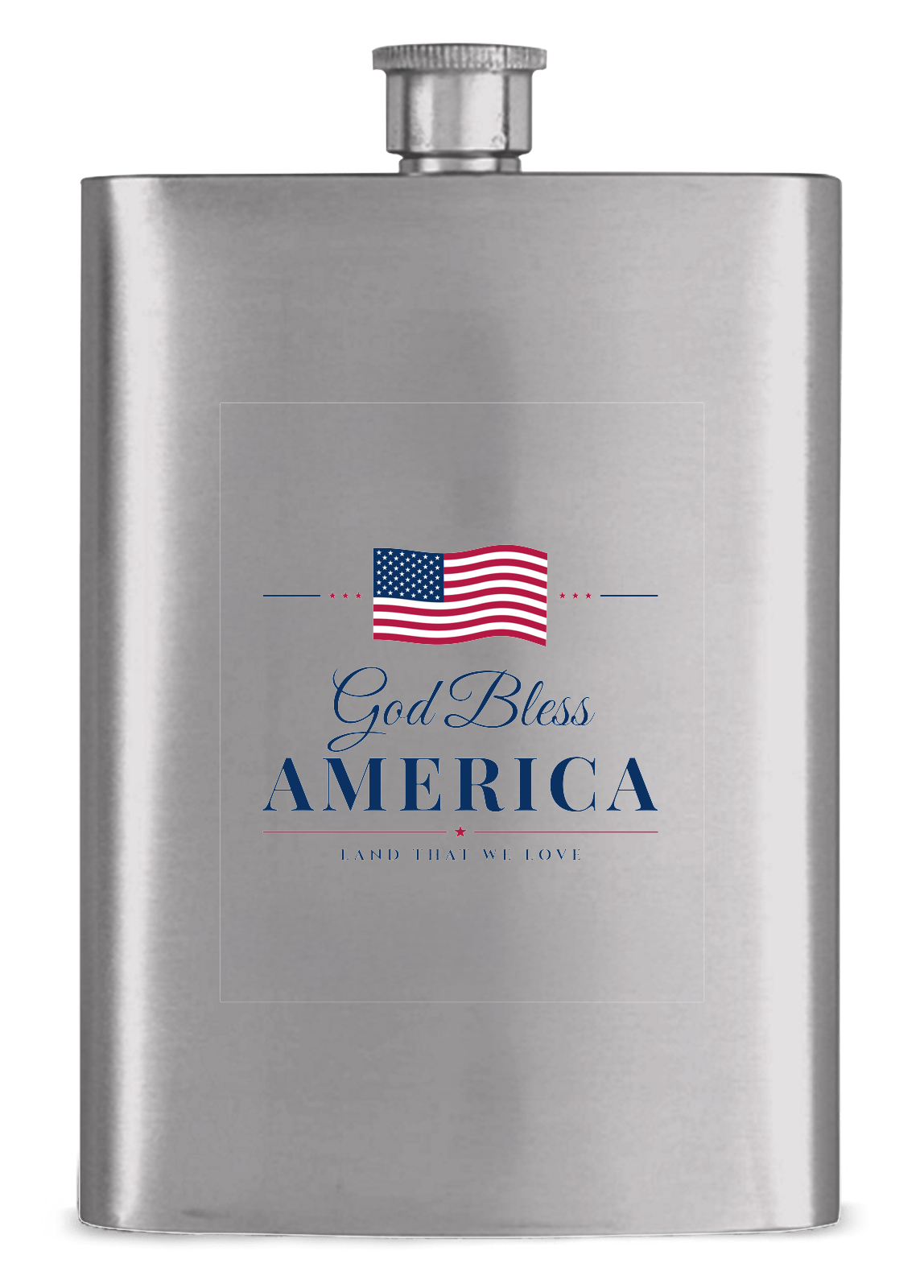 God Bless America Hip Flask