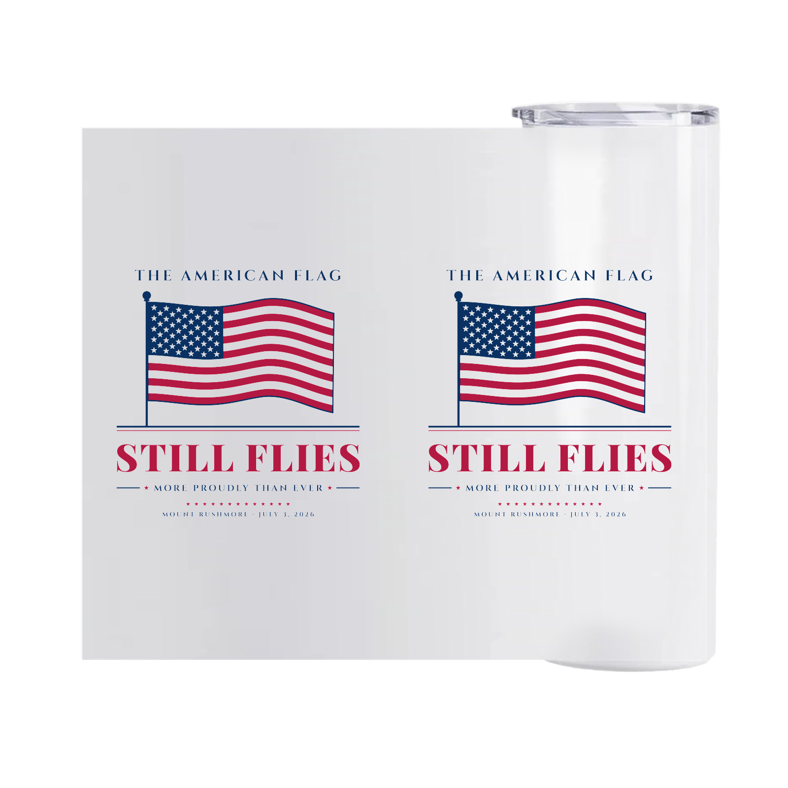 The American Flag Still Flies Skinny Tumbler