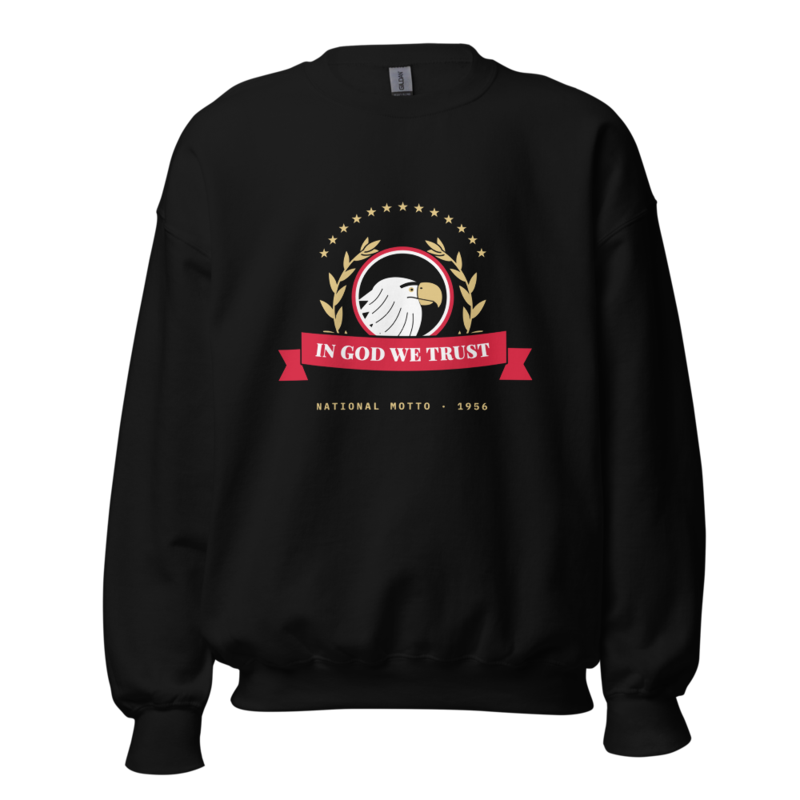 In God We Trust Crewneck Sweatshirt in Black