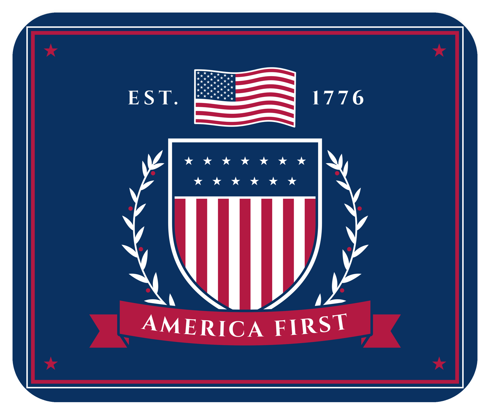 America First Crest Mouse Pad
