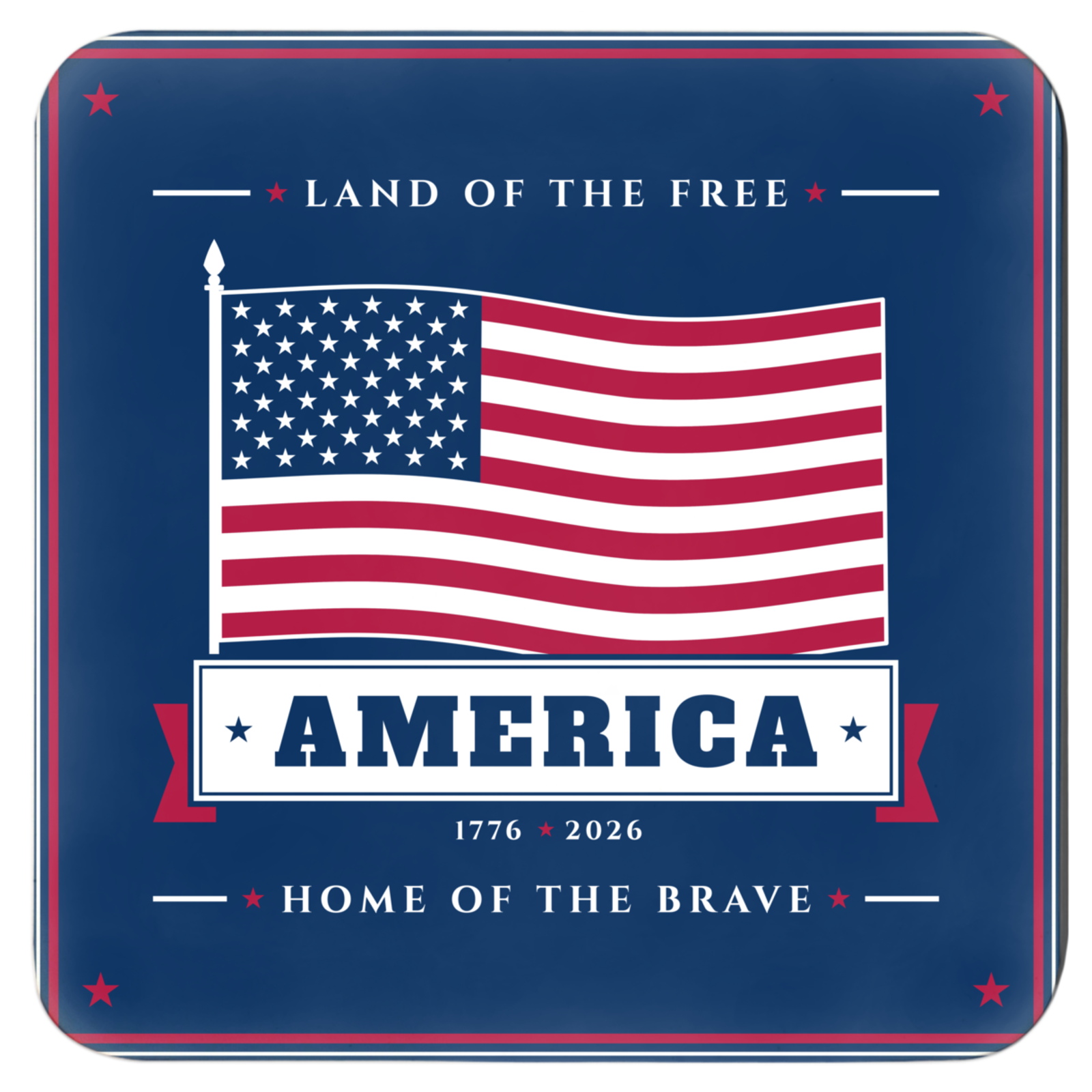 America Cork Coaster Set