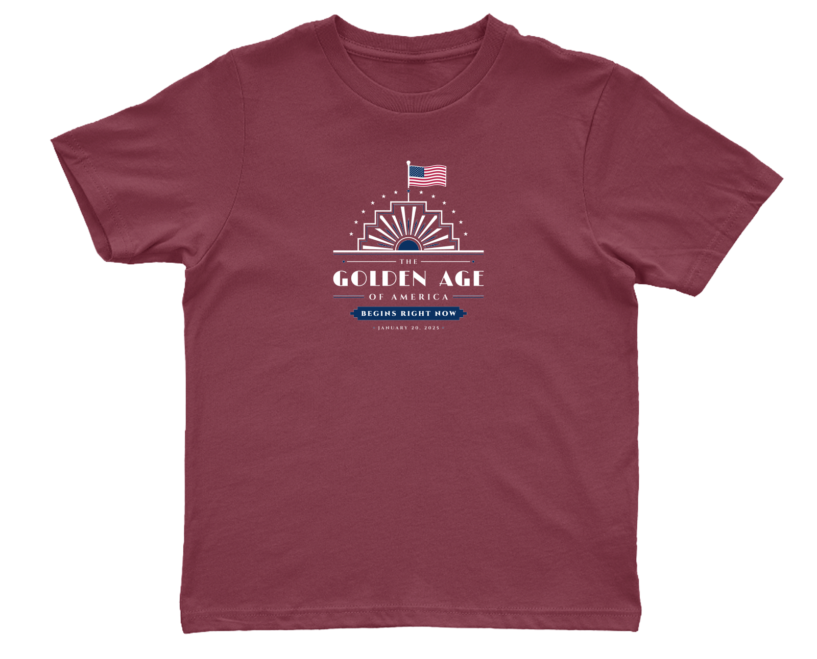 The Golden Age Youth Tee in Crimson
