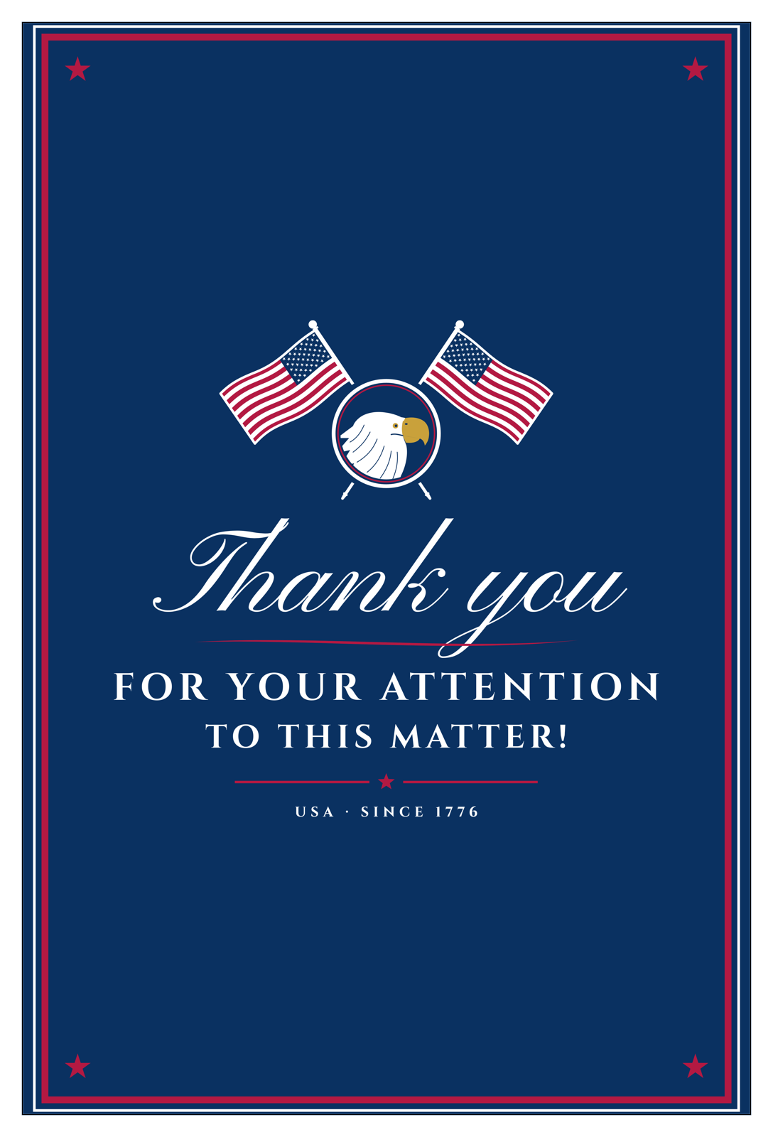 Thank You for Your Attention Postcards