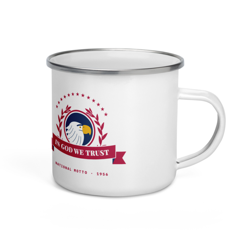 In God We Trust Enamel Camp Mug