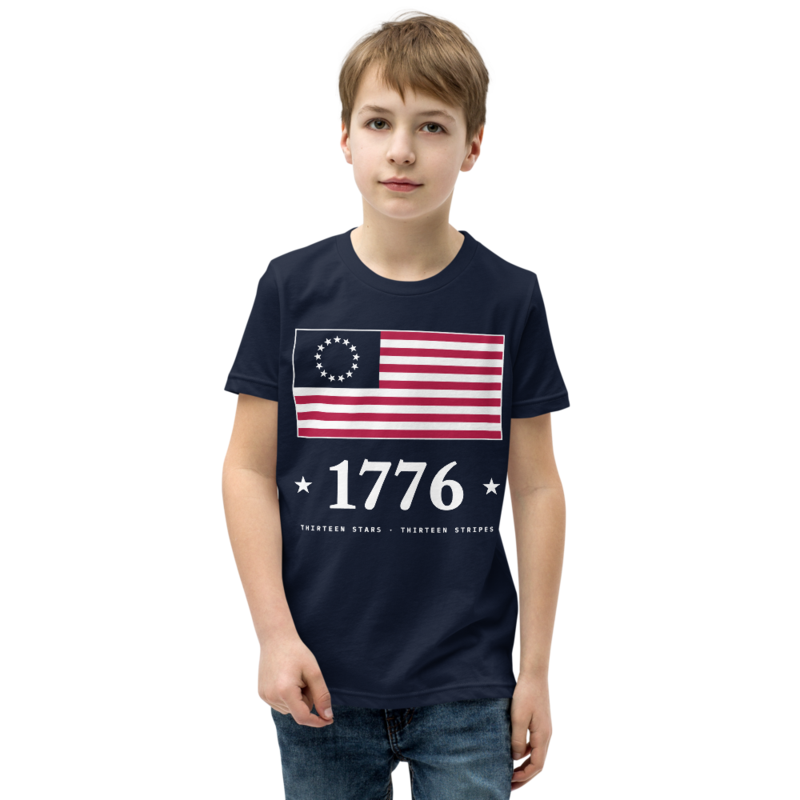 Betsy Ross 1776 Youth Tee in Navy