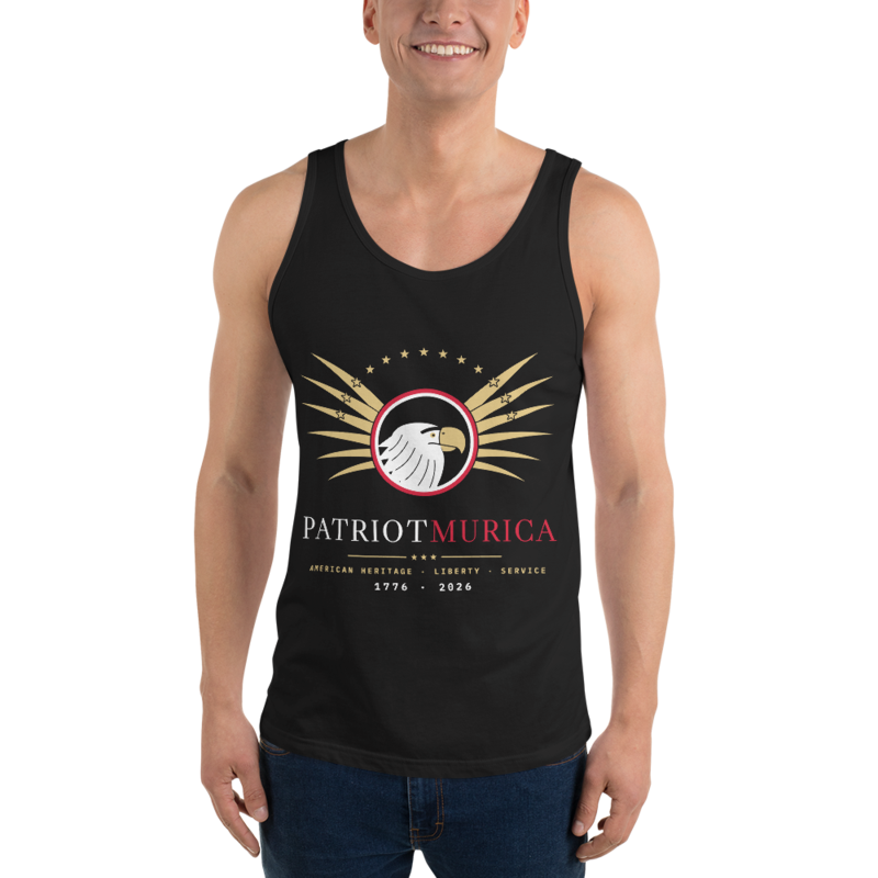PatriotMurica Crest Tank Top in Black