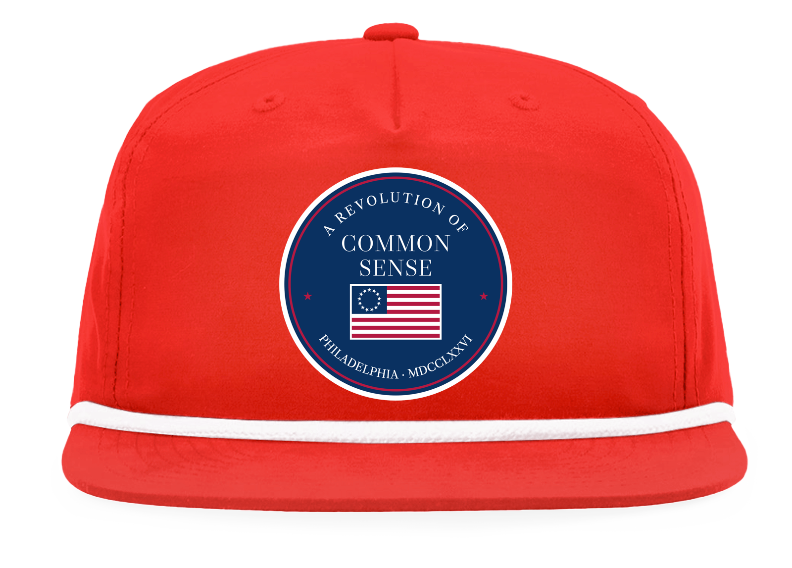 Common Sense Rope Snapback Cap in Red / White Rope