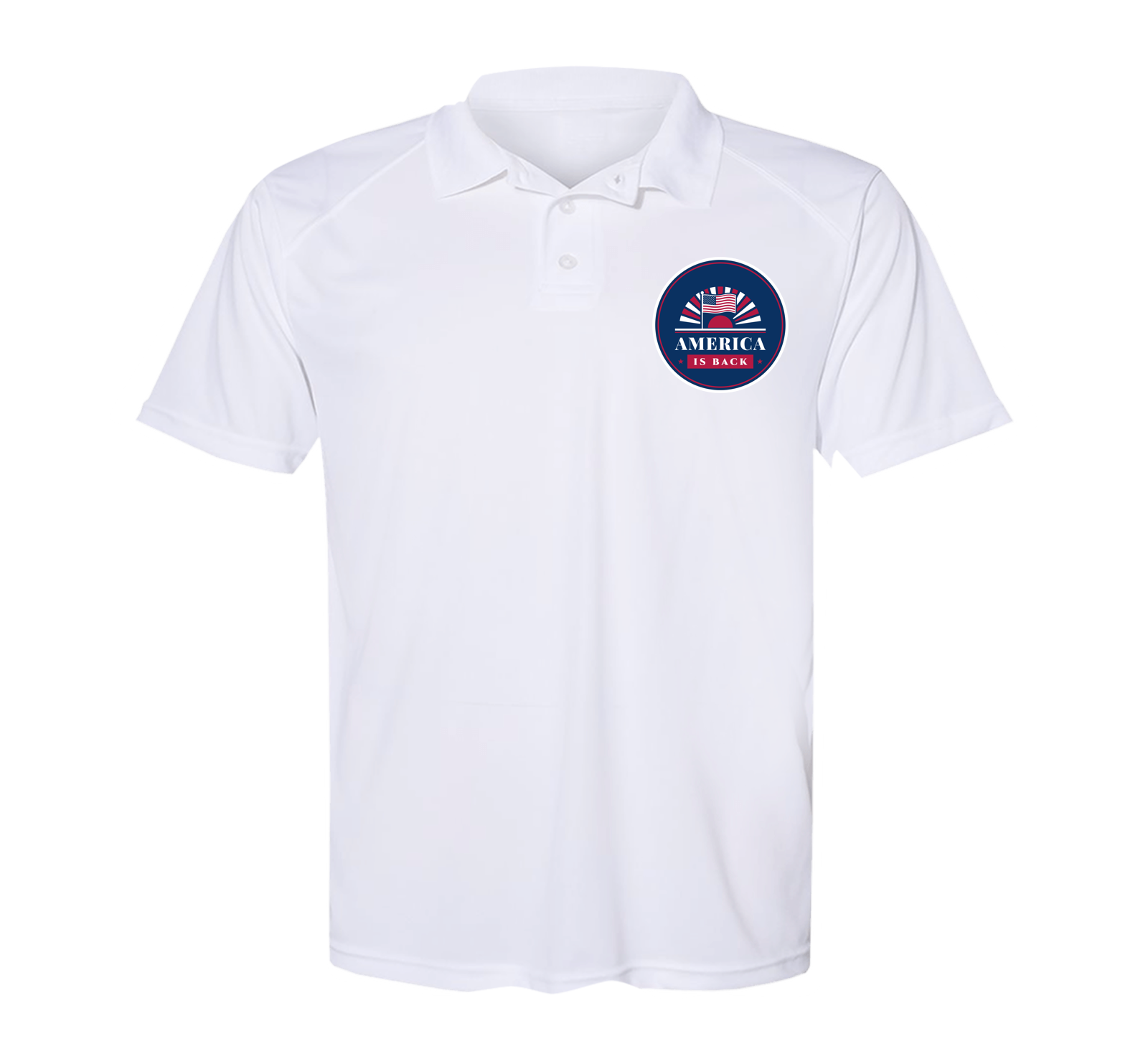 America Is Back Polo in White