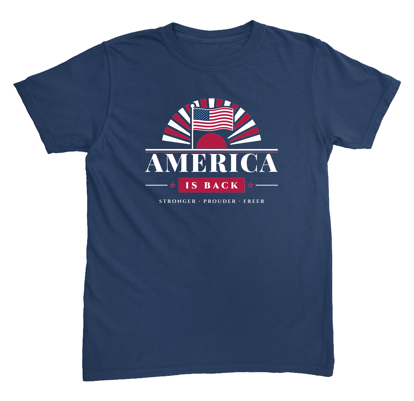 America Is Back Toddler Tee in Navy