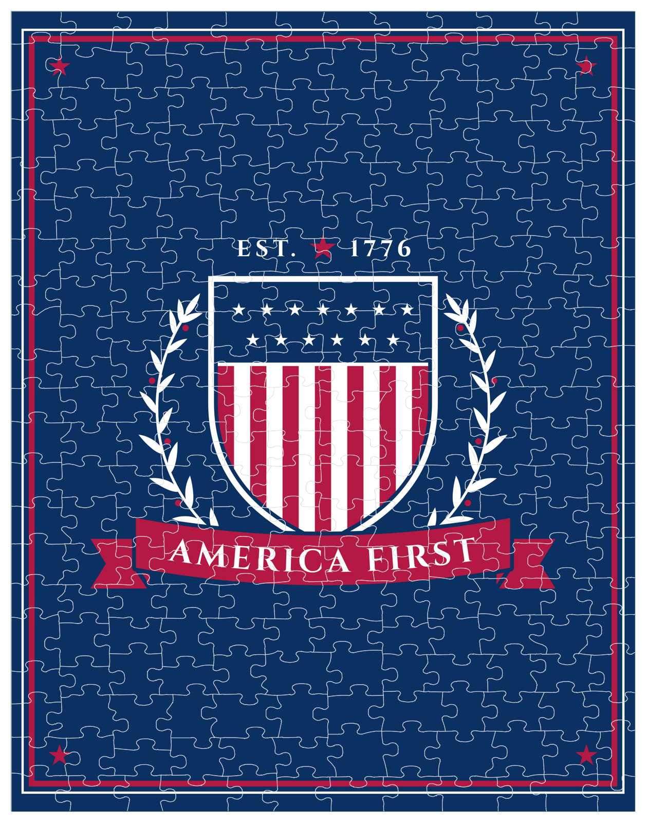 America First Crest Jigsaw Puzzle