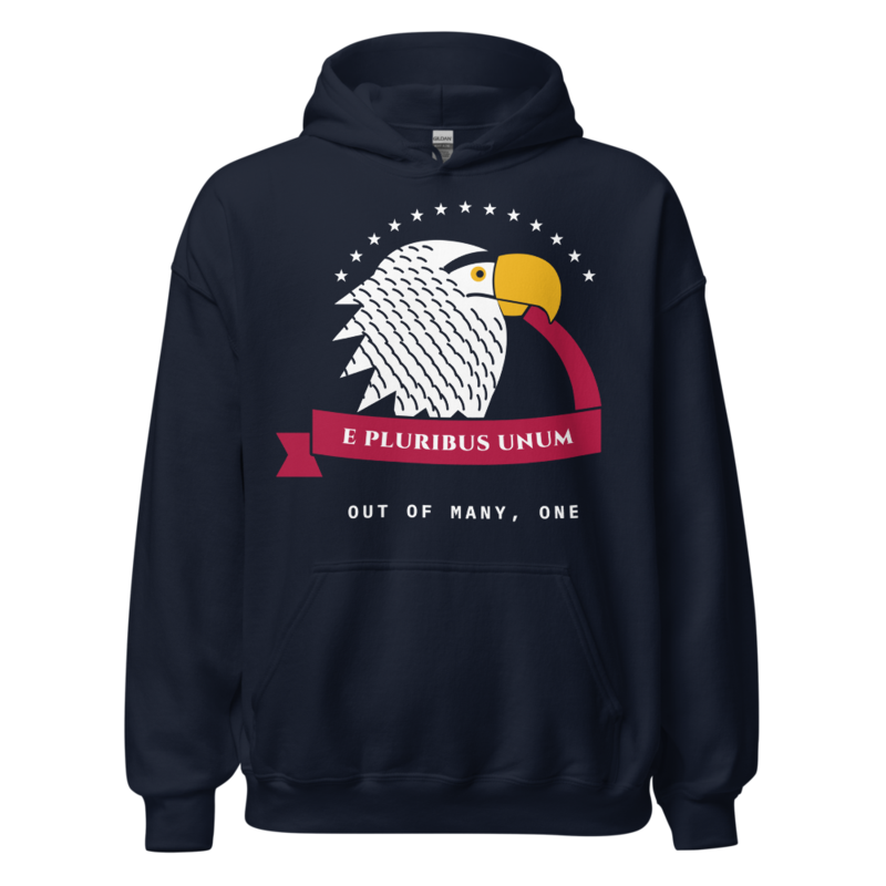 E Pluribus Unum Hoodie in Navy