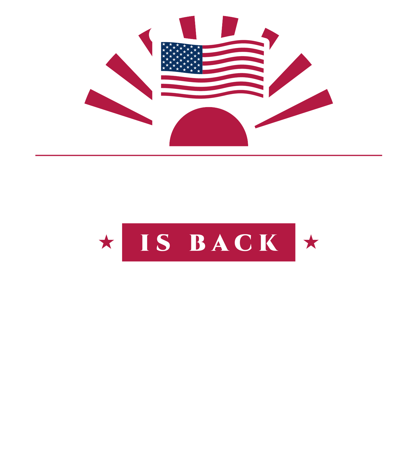 America Is Back Toddler Tee in Navy