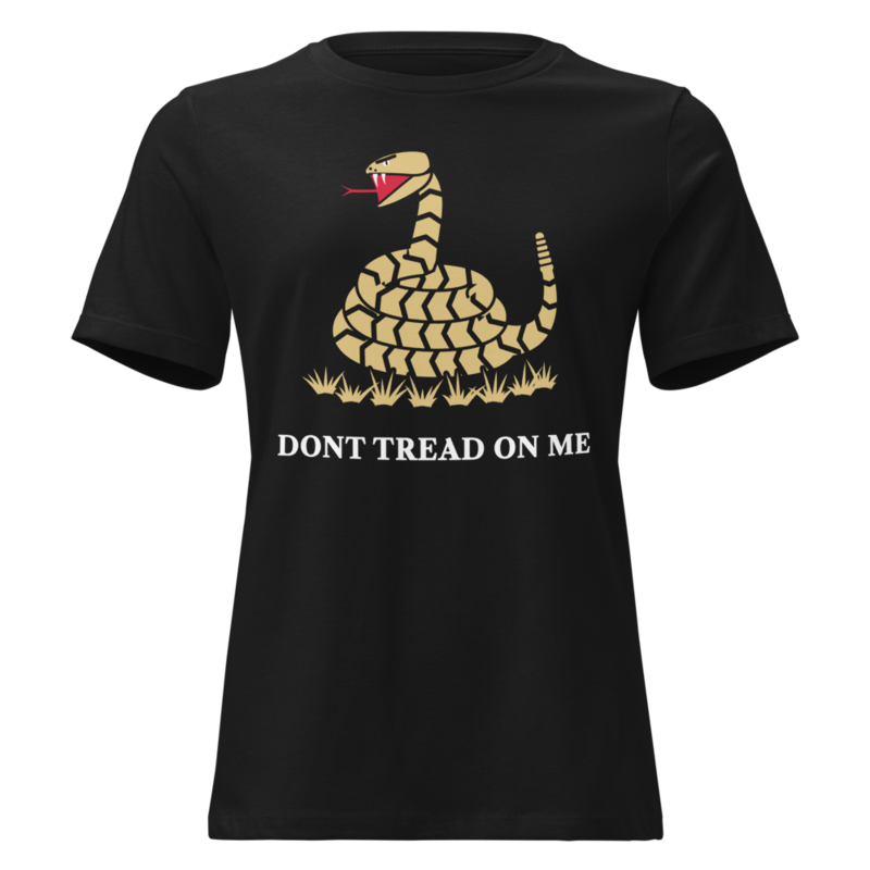 Don’t Tread on Me Women’s Relaxed Tee in Black