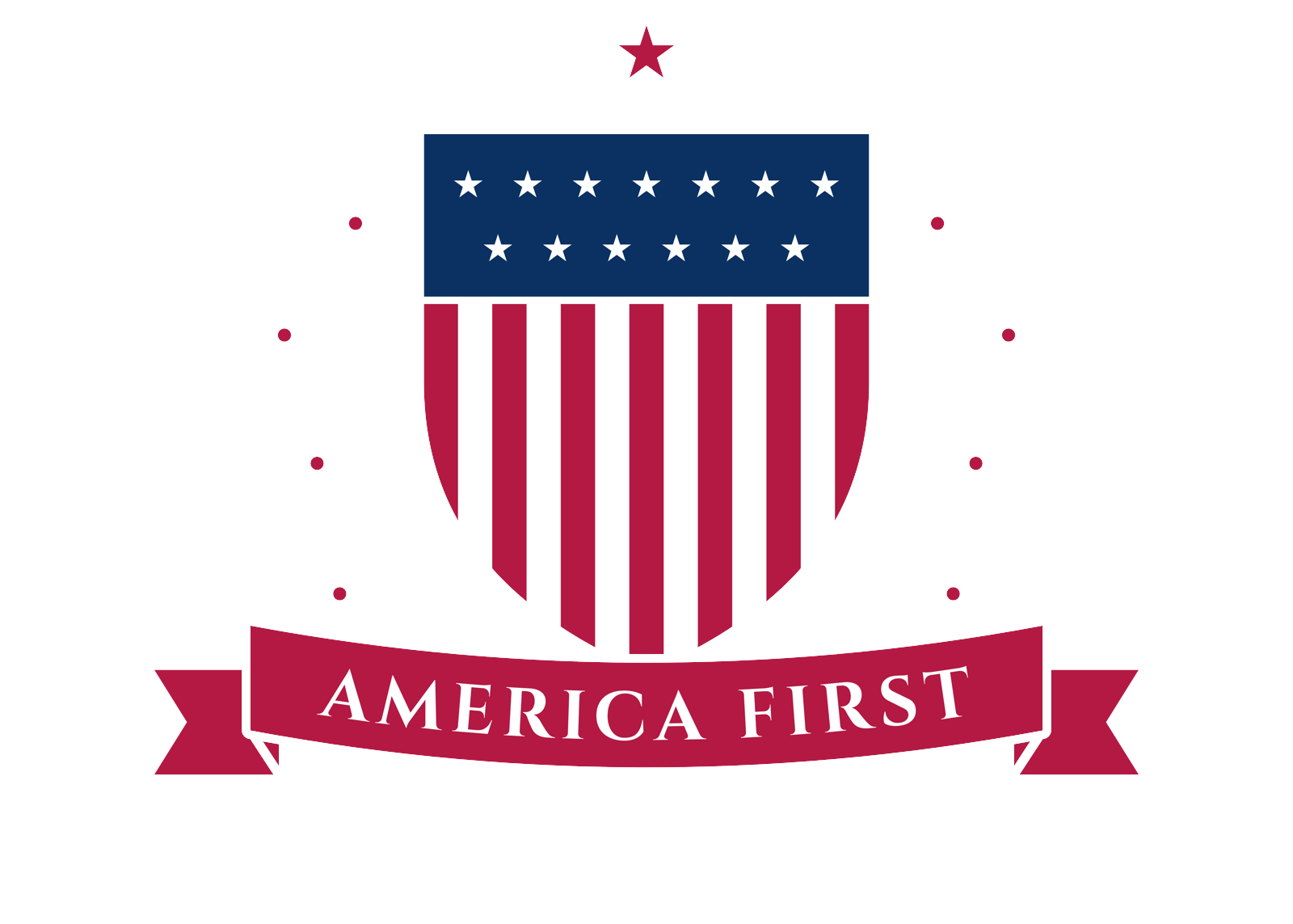 America First Crest USA-Made Hoodie in Navy