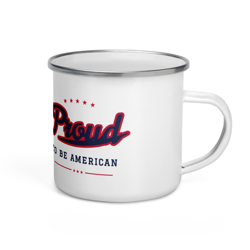Proud to Be American Enamel Camp Mug