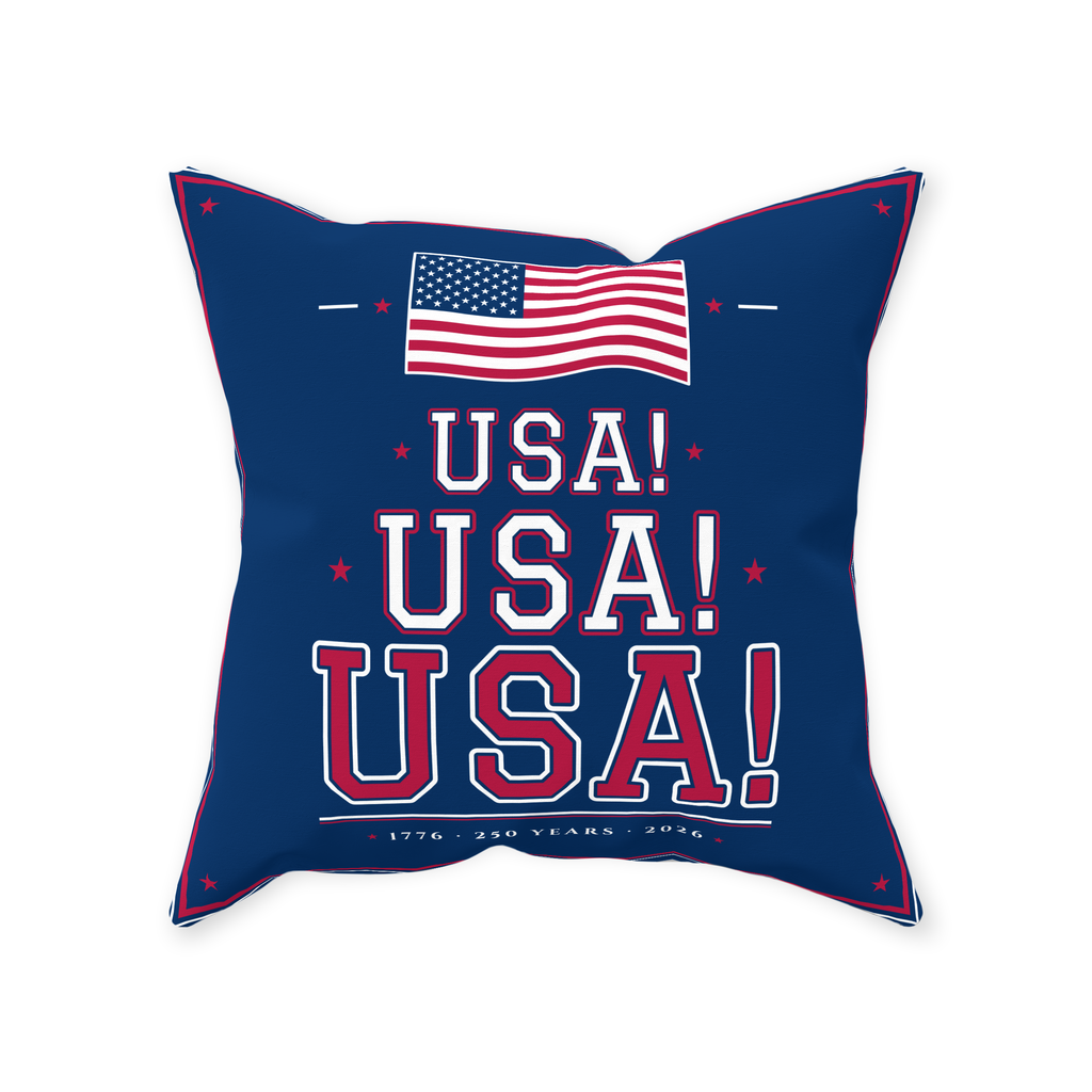 USA! USA! USA! Outdoor Pillow
