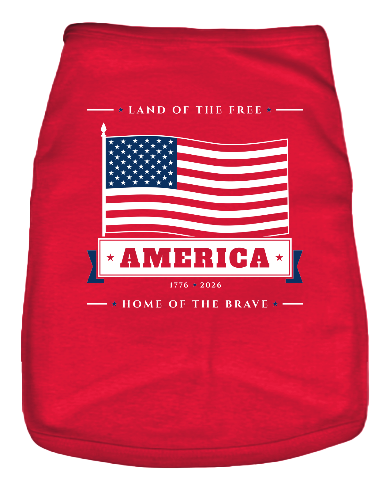 America Dog Tank in Red