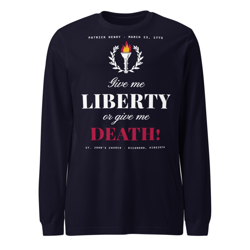 Liberty or Death Long Sleeve Tee in Navy