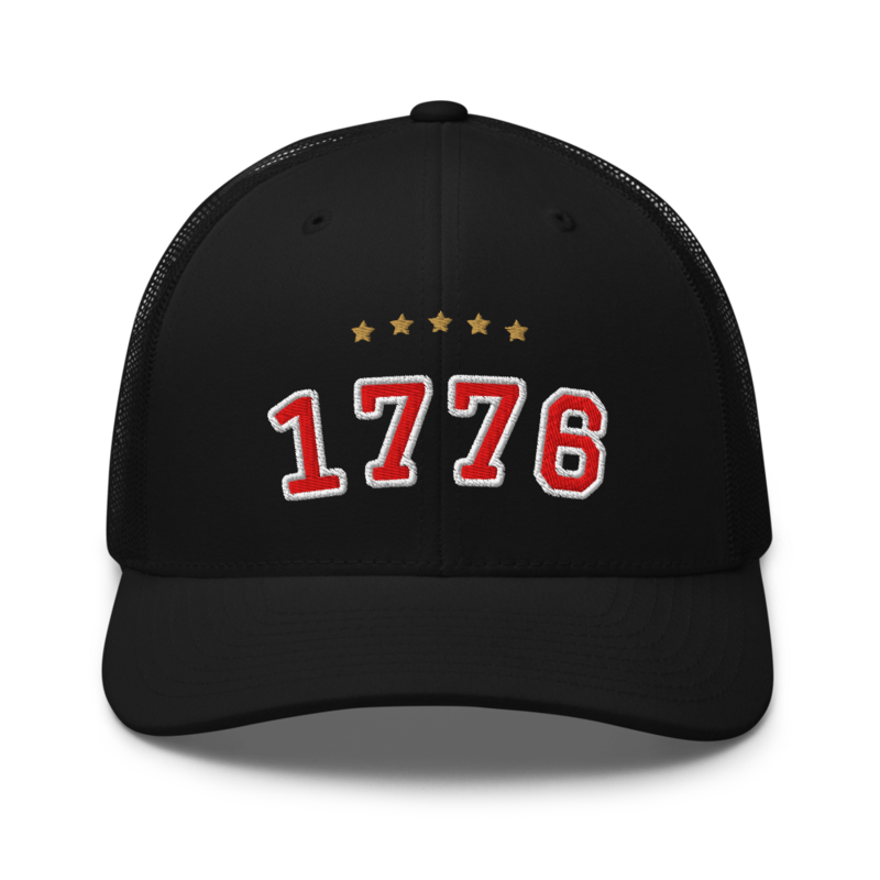 1776 Trucker Hat in Black