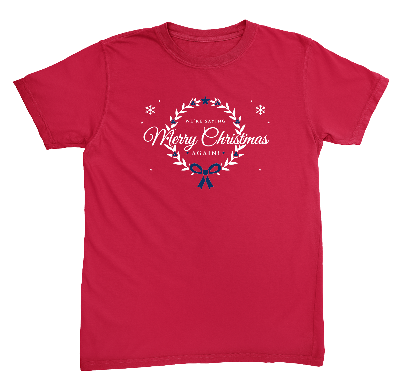 Merry Christmas Heavyweight Tee in Red