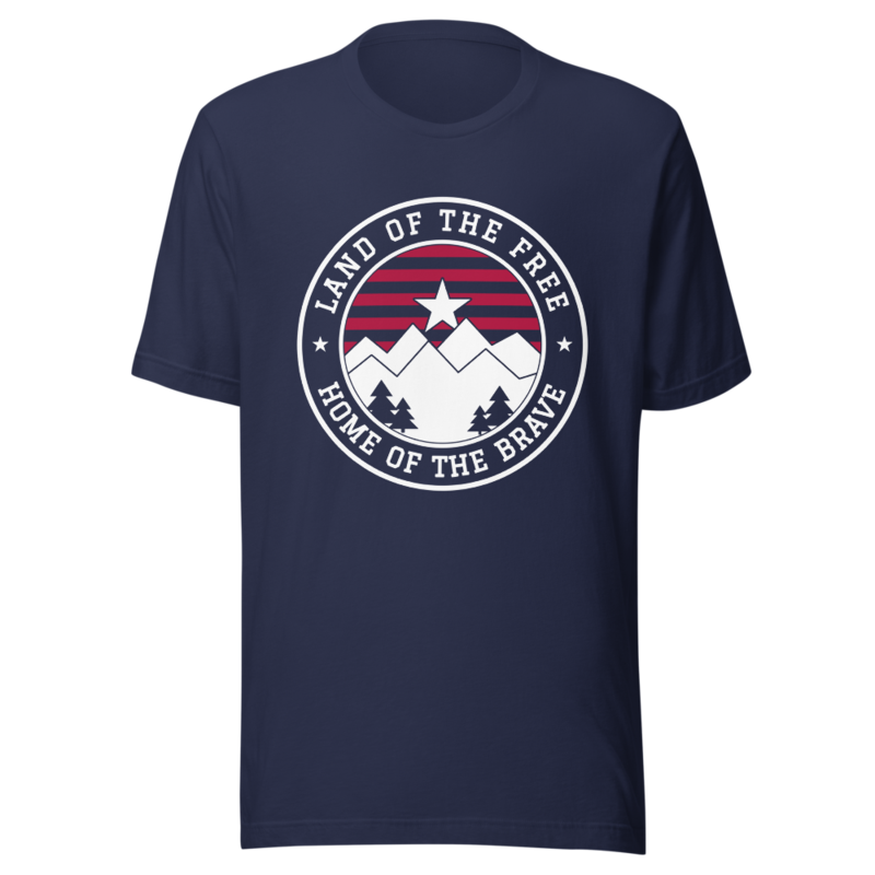 Land of the Free Tee in Navy