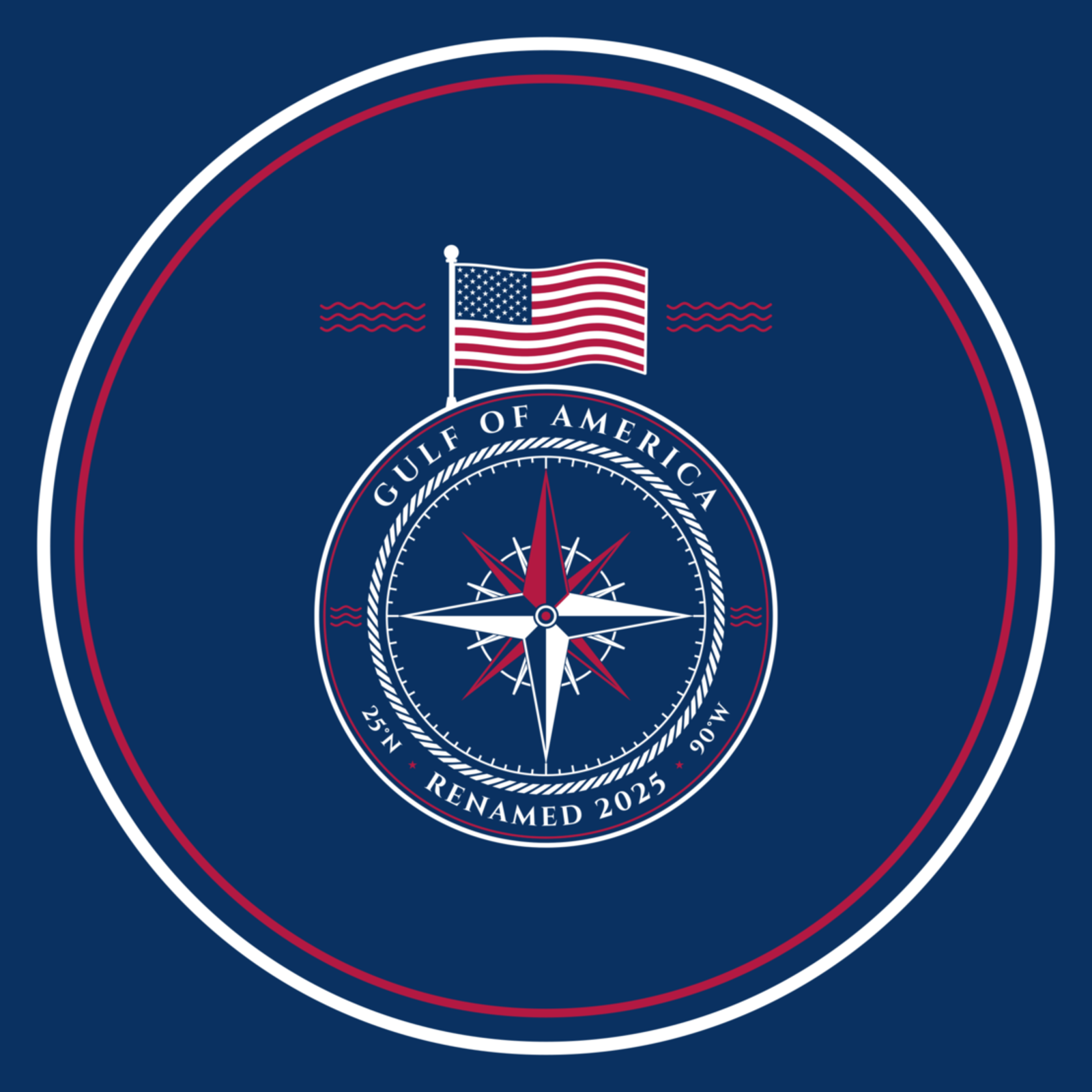 Gulf of America Metal Ornament