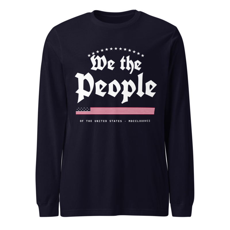 We the People Long Sleeve Tee in Navy
