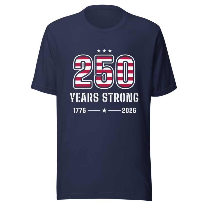 250 Years Strong Tee in Navy