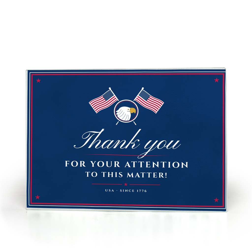 Thank You for Your Attention Glass Cutting Board, photo 1 of 2