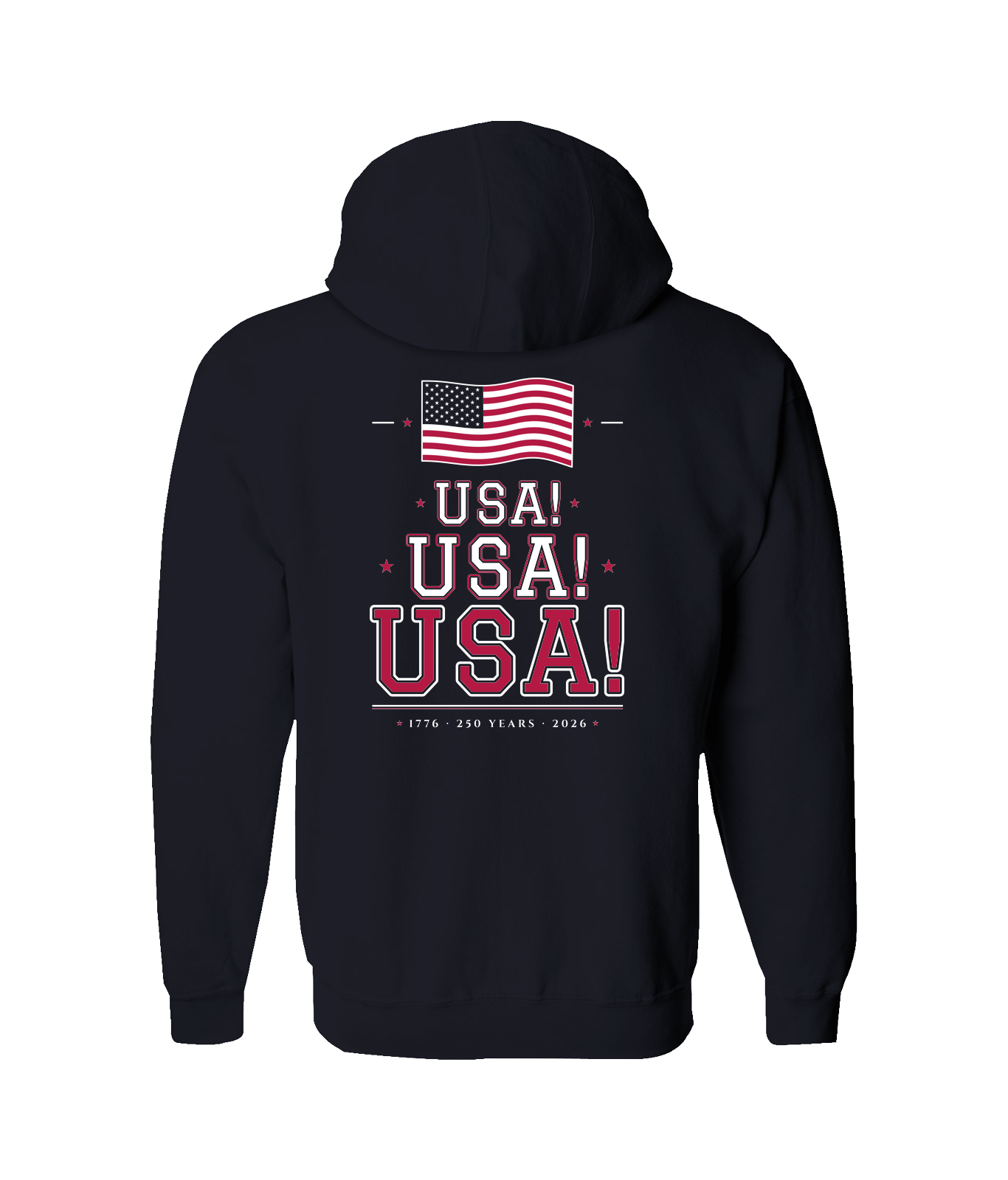 USA! USA! USA! Zip Hoodie in Navy