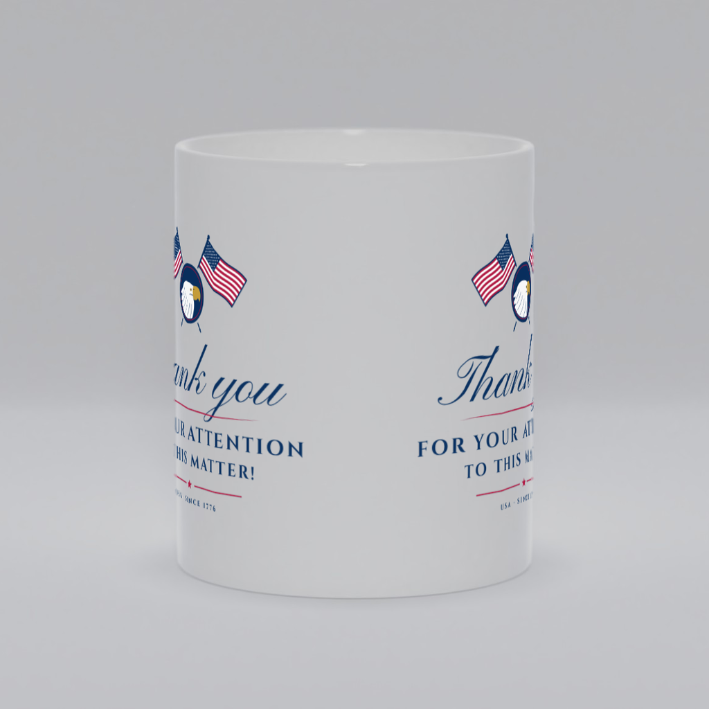 Thank You for Your Attention Classic Mug, photo 1 of 2