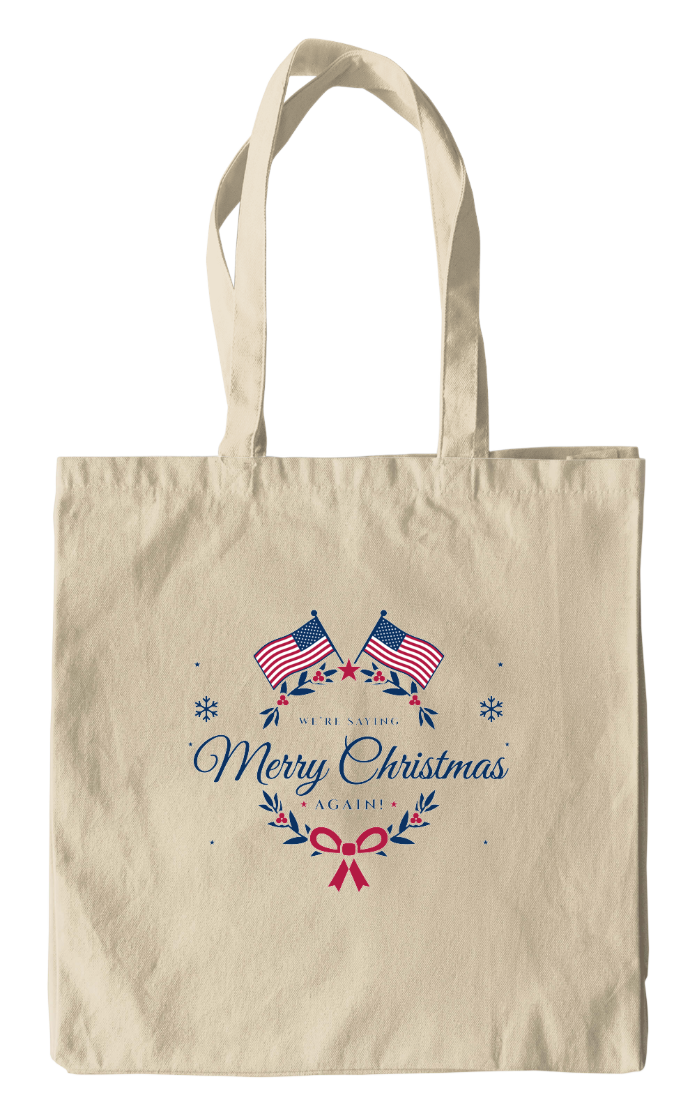 Merry Christmas Canvas Tote