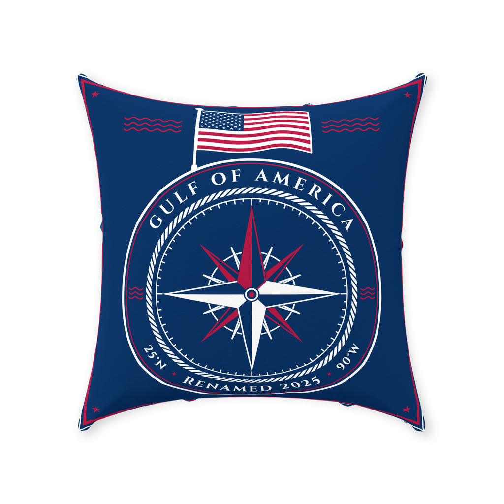 Gulf of America Linen Throw Pillow