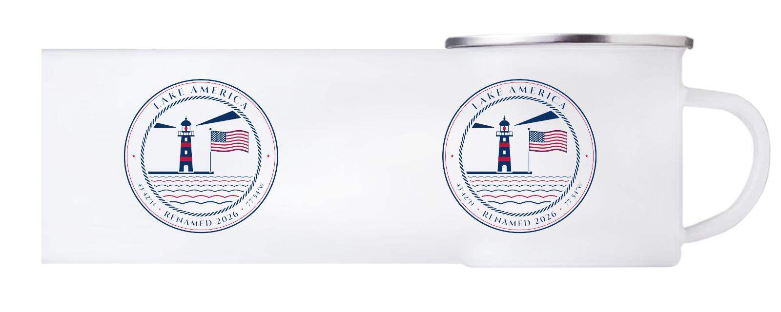 Lake America Enamel Camp Mug