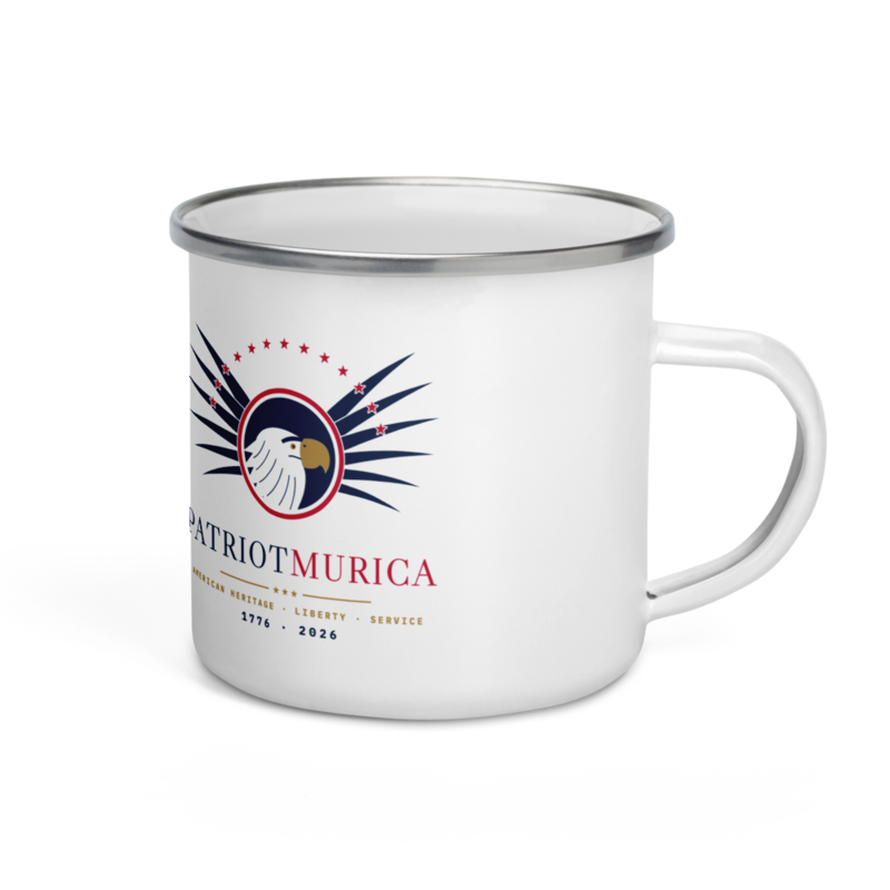 PatriotMurica Crest Enamel Camp Mug