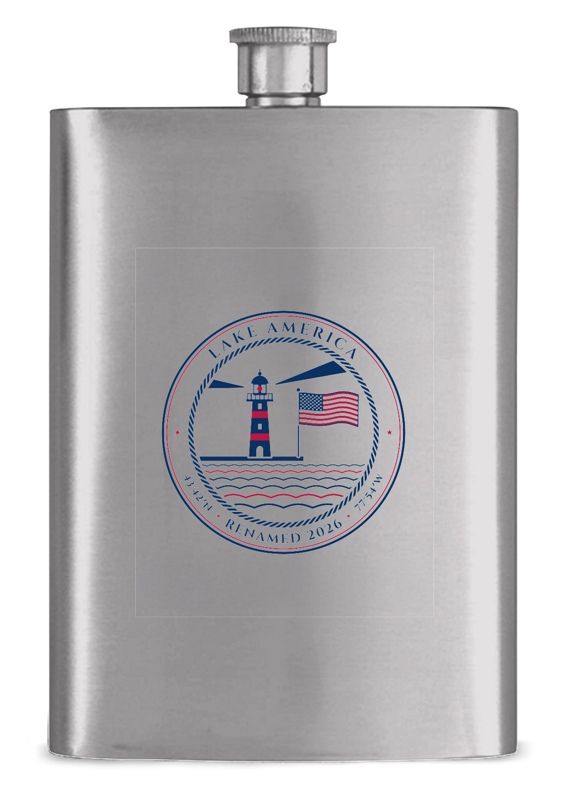 Lake America Hip Flask