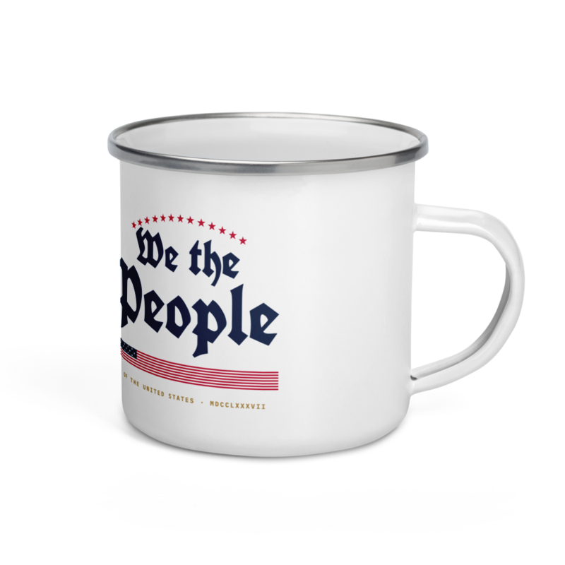 We the People Enamel Camp Mug