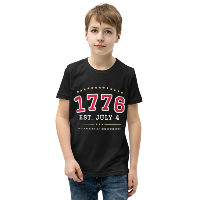 1776 Youth Tee in Black