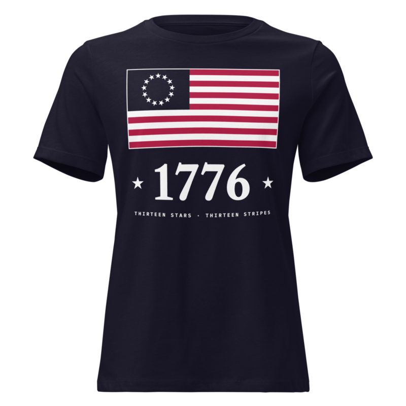 Betsy Ross 1776 Women’s Relaxed Tee in Navy